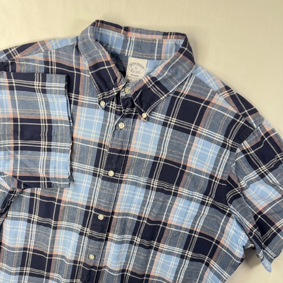 Brooks Brothers Other - Brooks Brothers Shirt Mens XL Regent Original Polo Blue Plaid Button Down S/S‎